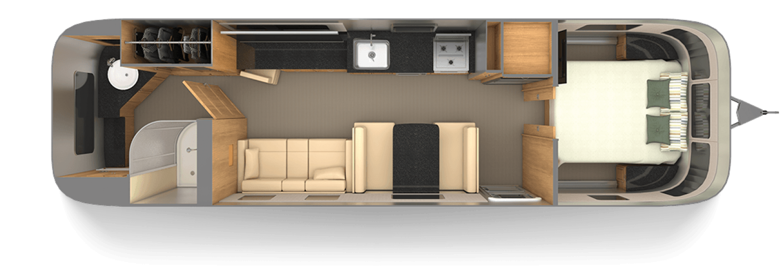 Classic 33FB Floor Plan Travel Trailers Airstream