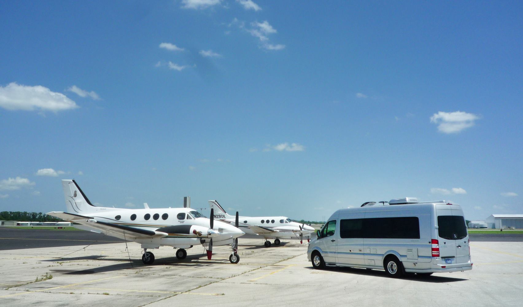 Airstream Touring Coach and Planes