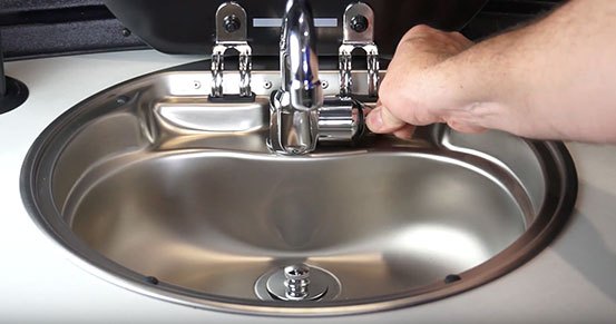 Airstream Basecamp Kitchen Sink Faucet Water On Off Control