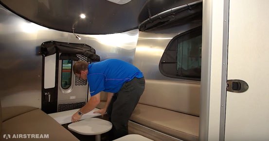 Airstream Basecamp Placing Bed Supports