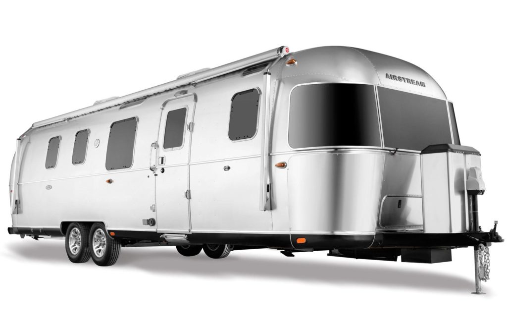 Exterior of Airstream’s 33-foot Classic travel trailer.