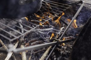 Fire Burning Grill
