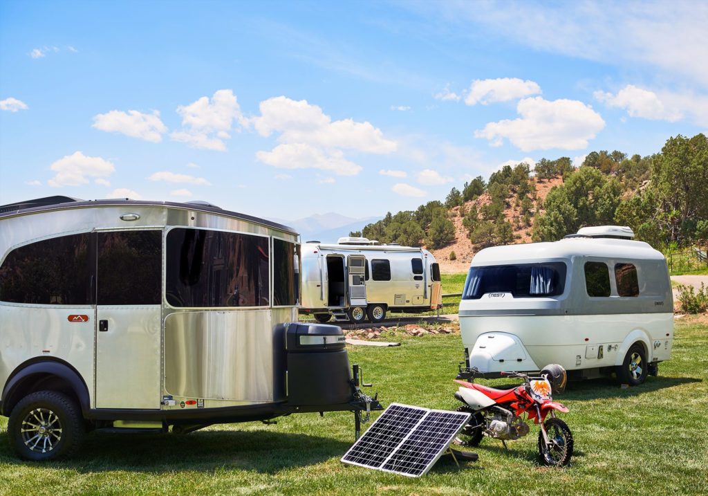 Airstream Basecamp X and Nest by Airstream and International Signature Travel Trailer landscape Zamp Solar Panel