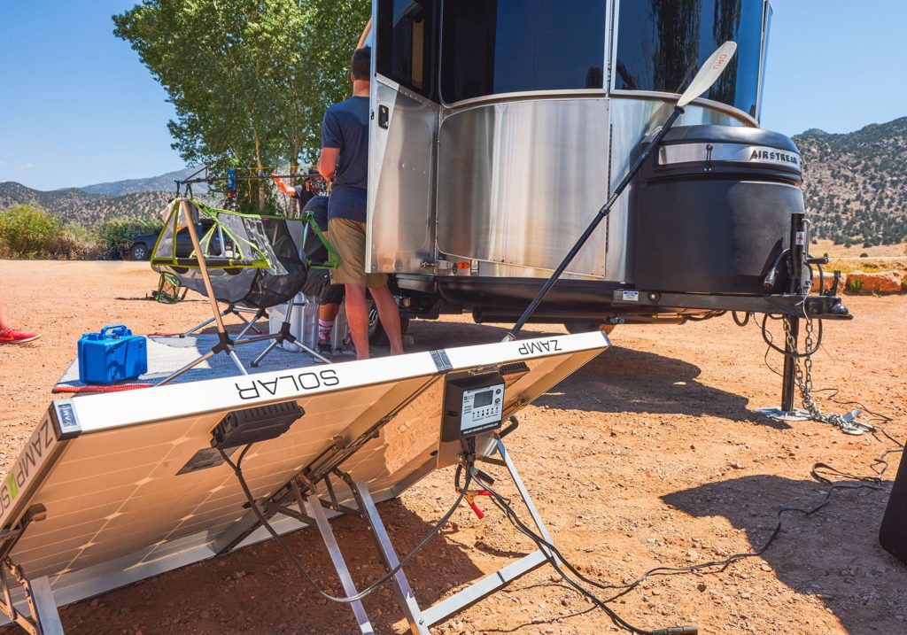 Airstream Basecamp X and Zamp Solar Panel