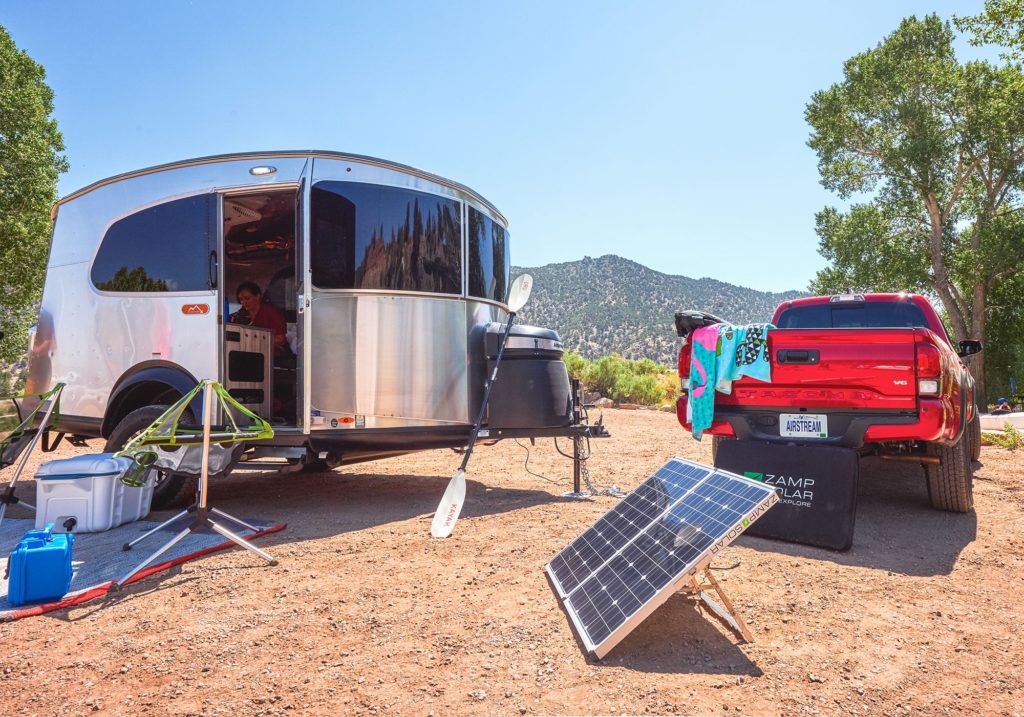 Airstream Basecamp X and Zamp Solar Panel