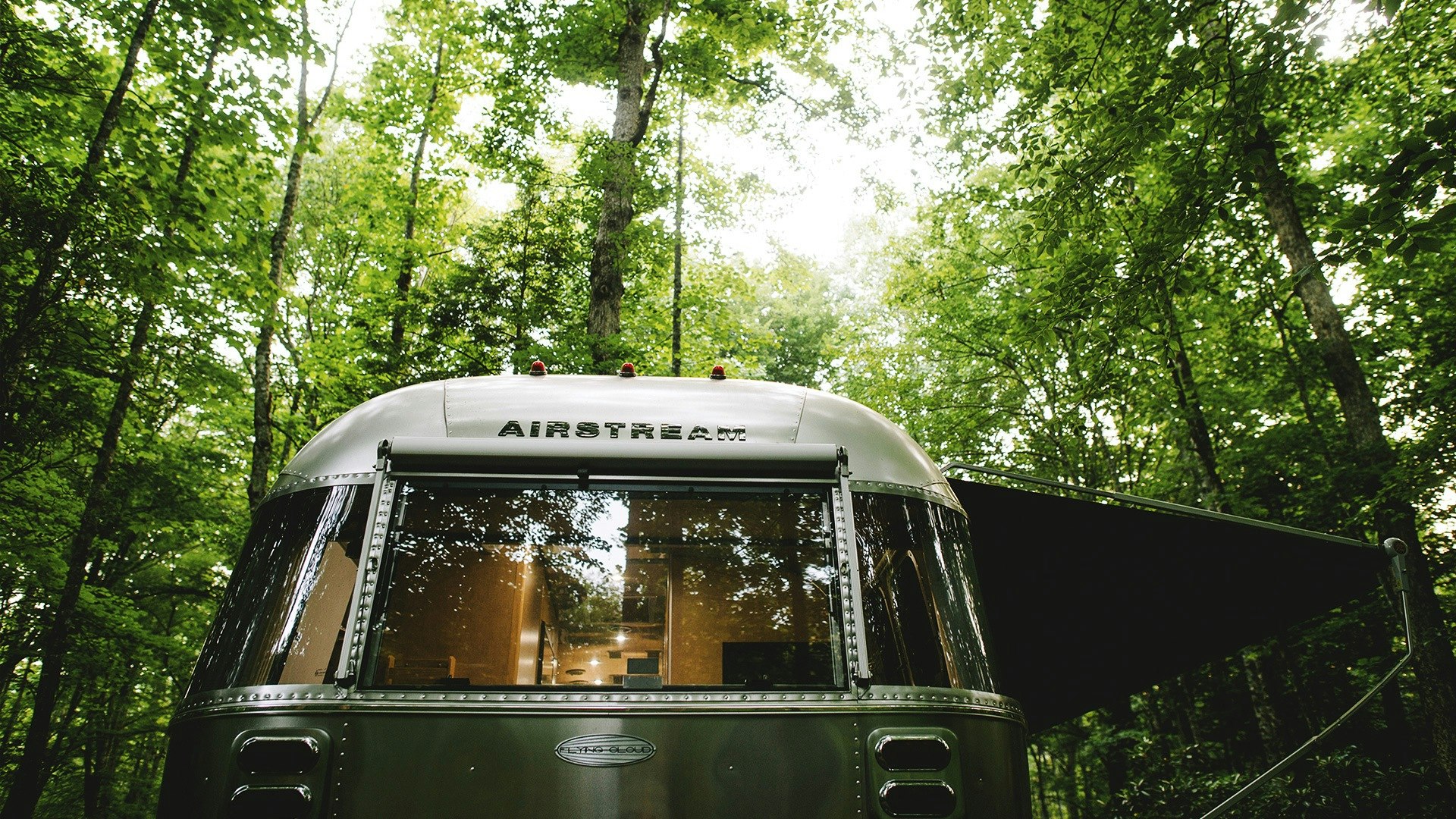 Flying-Cloud-Travel-Trailers-camping-in-the-woods