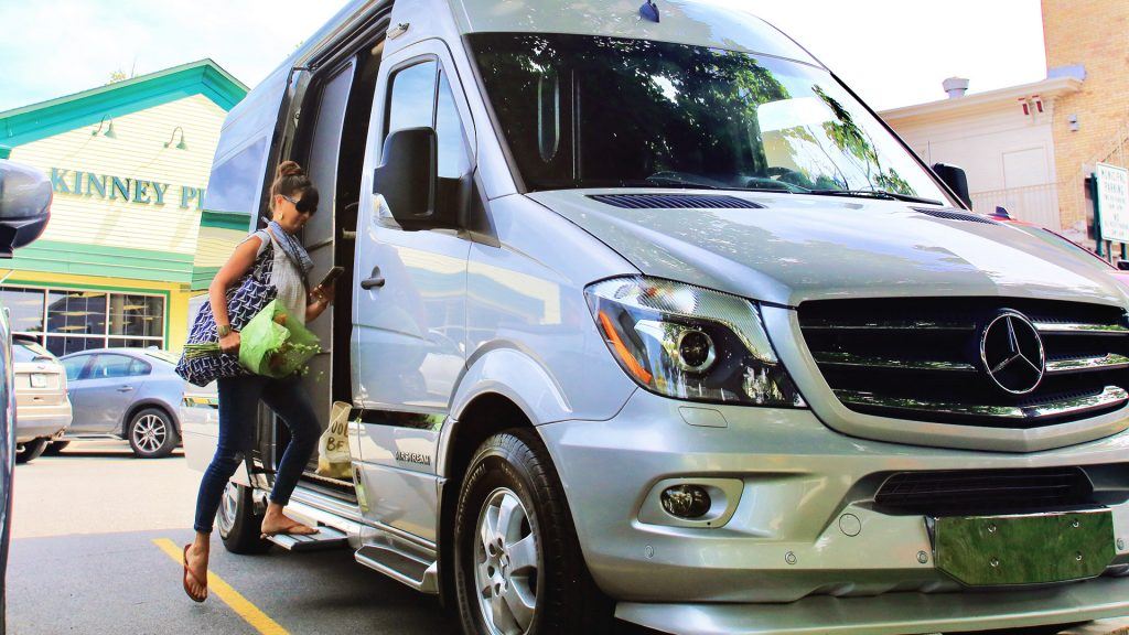 Airstream Interstate Nineteen Mercedes Benz parking lot