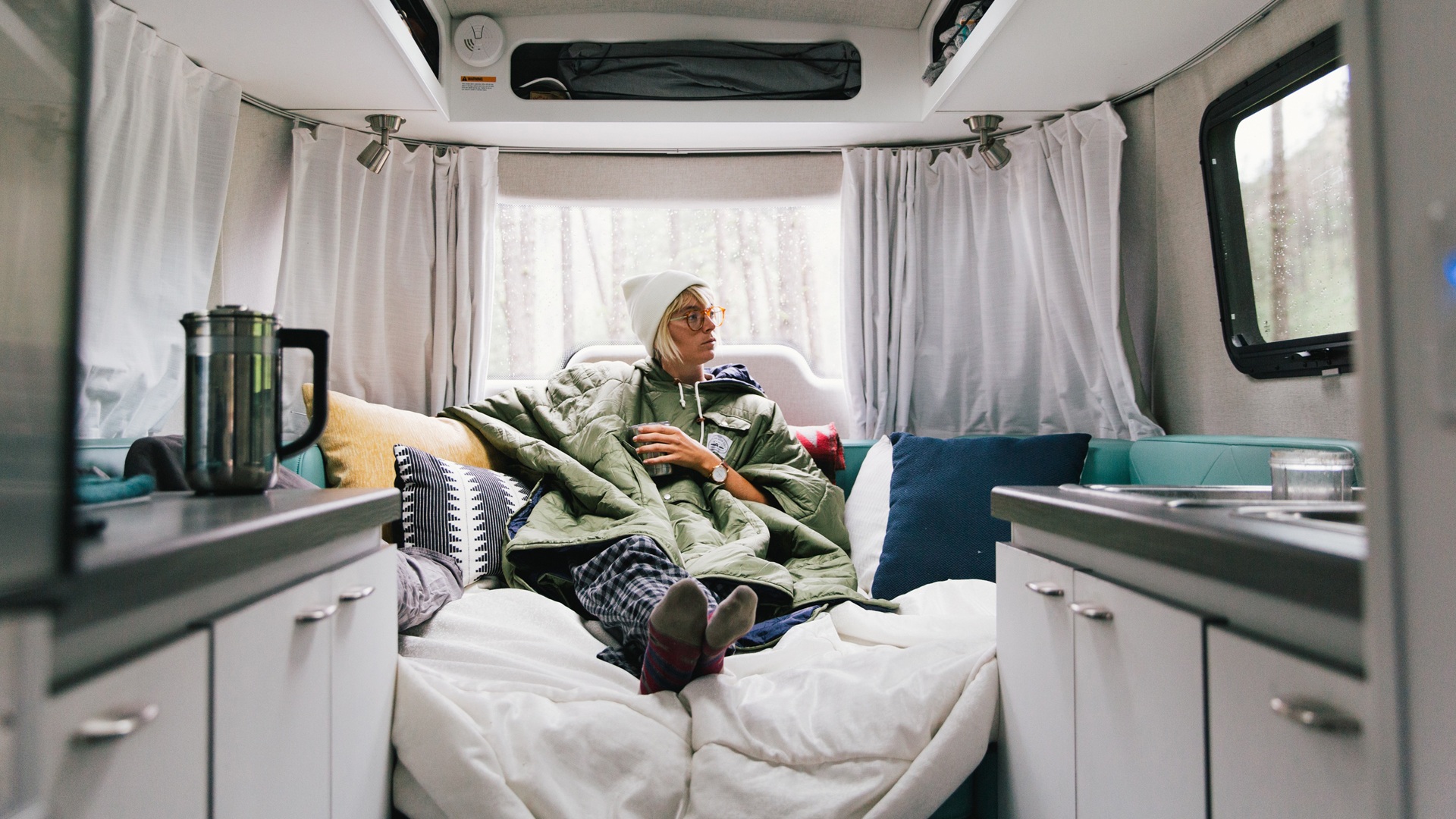 Nest by Airstream bed comfort coffee window big