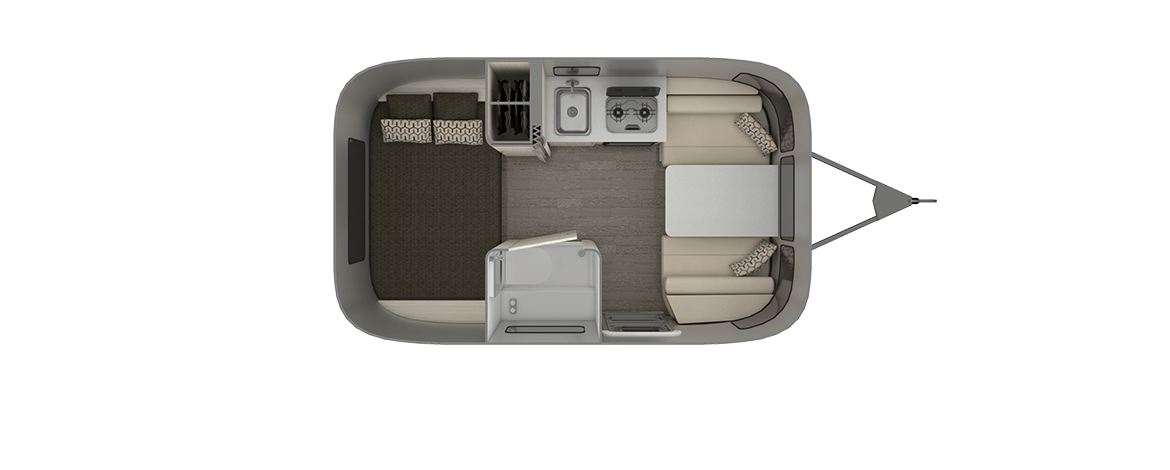 Sport 16RB Floor Plan | Travel Trailers | Airstream