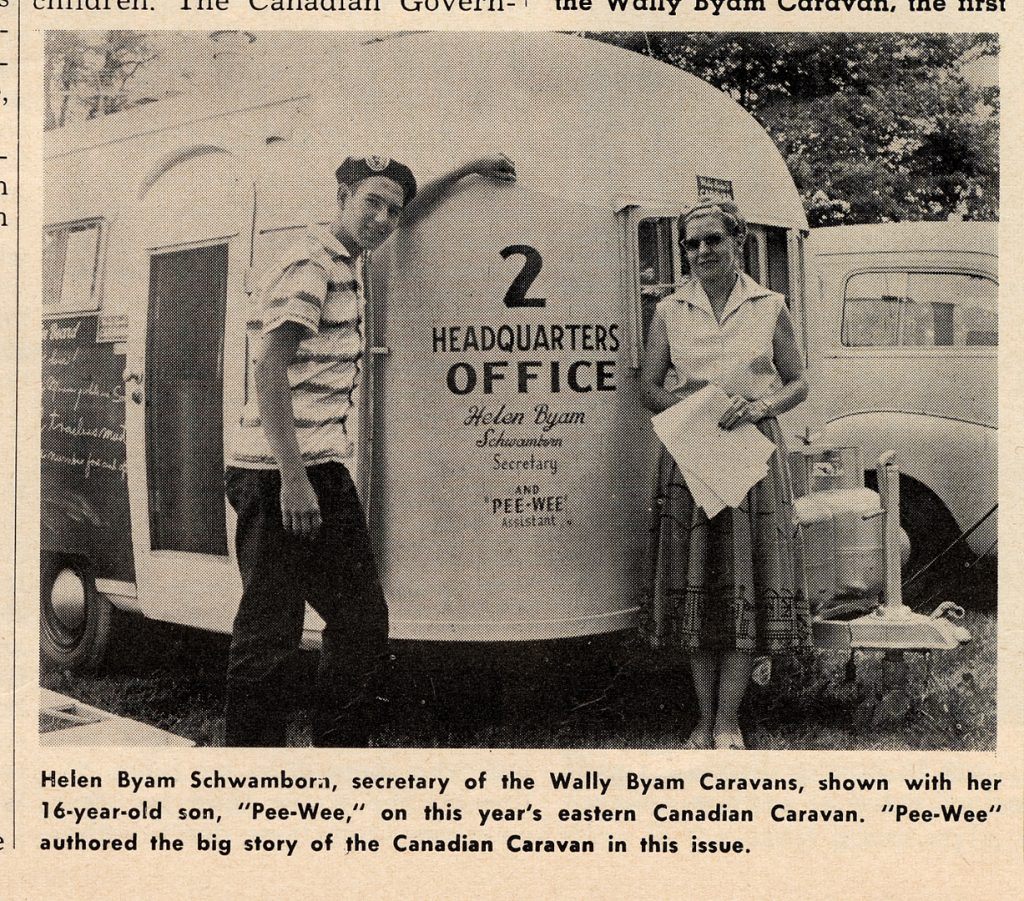 Dale and Helen Oct 19 55 Caravanner