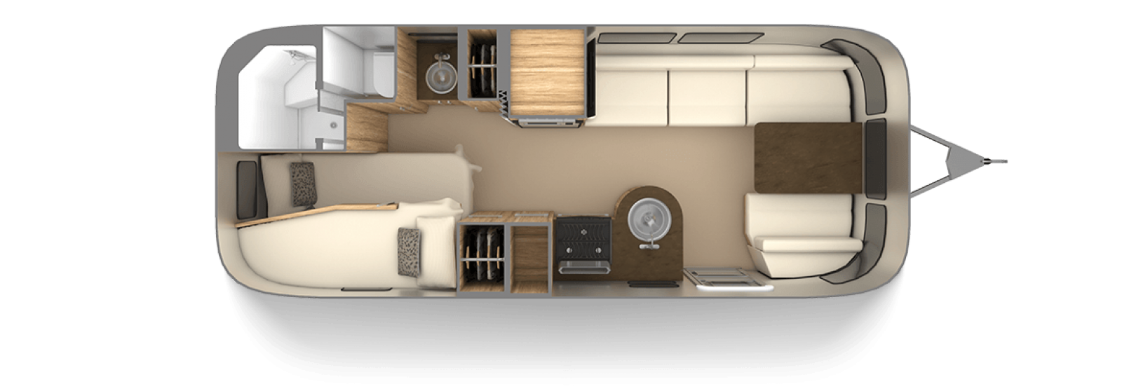 Flying Cloud 23CB Bunk Floor Plan | Travel Trailers | Airstream