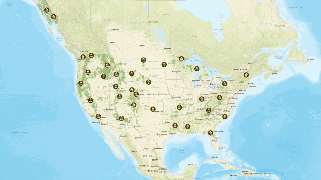 National Forest Foundation Airstream Map