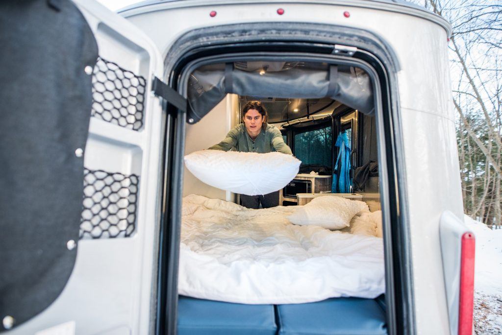 Airstream Basecamp Bed from Outside