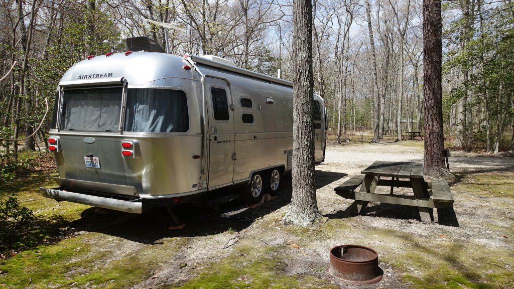 Airstream Travel Trailer at Birch Grove Park & Campground