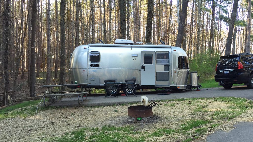 Airstream Travel Trailer at Hocking Hills State Park