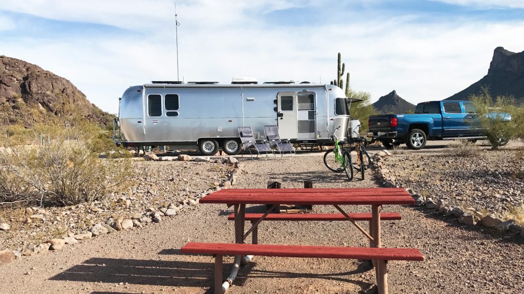 Airstream Travel Trailer at Picacho Peak State Park