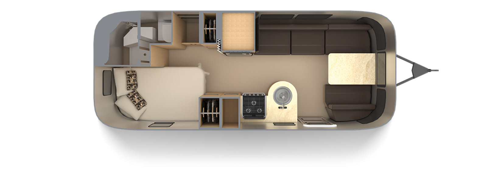 Flying Cloud 23CB Floor Plan | Travel Trailers | Airstream