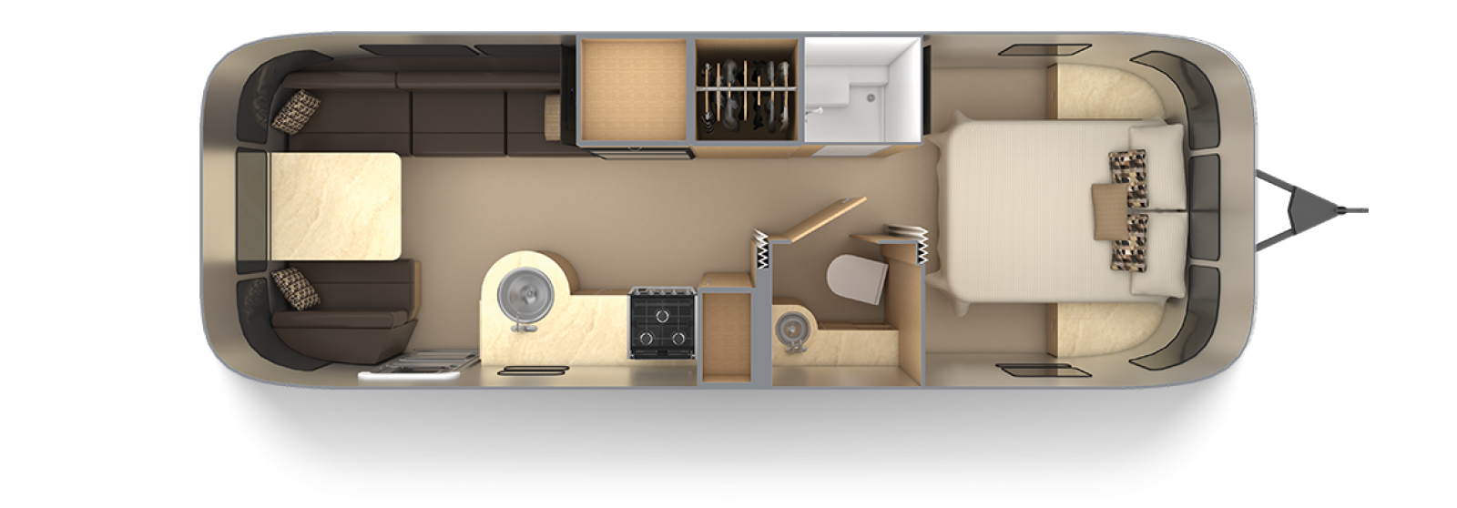 Flying Cloud 27FB Floor Plan | Travel Trailers | Airstream