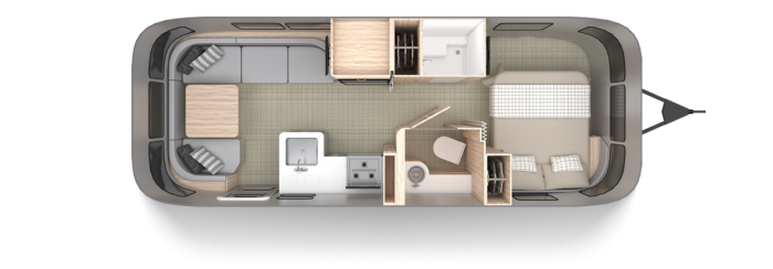 Globetrotter 25FB Floor Plan | Travel Trailers | Airstream