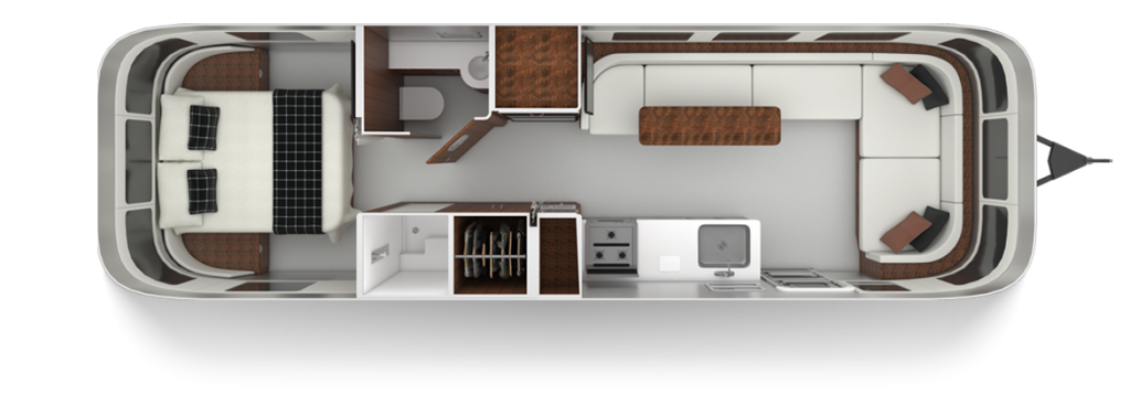 Airstream Globetrotter 30RB Twin Floor Plan