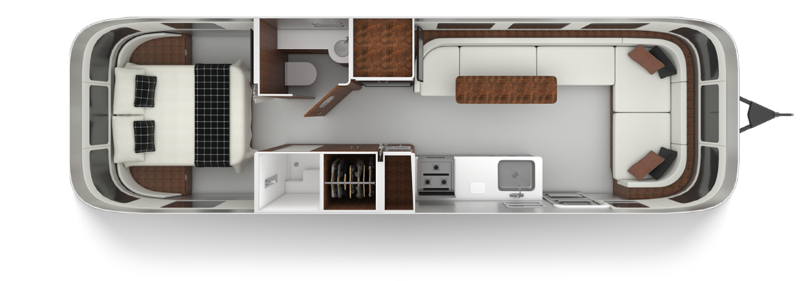 Airstream Globetrotter 30RB Twin Floor Plan