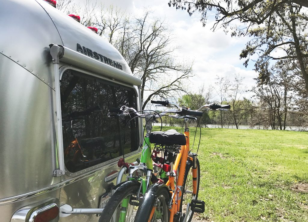 Airstream Trailer with Rear Bike Rack