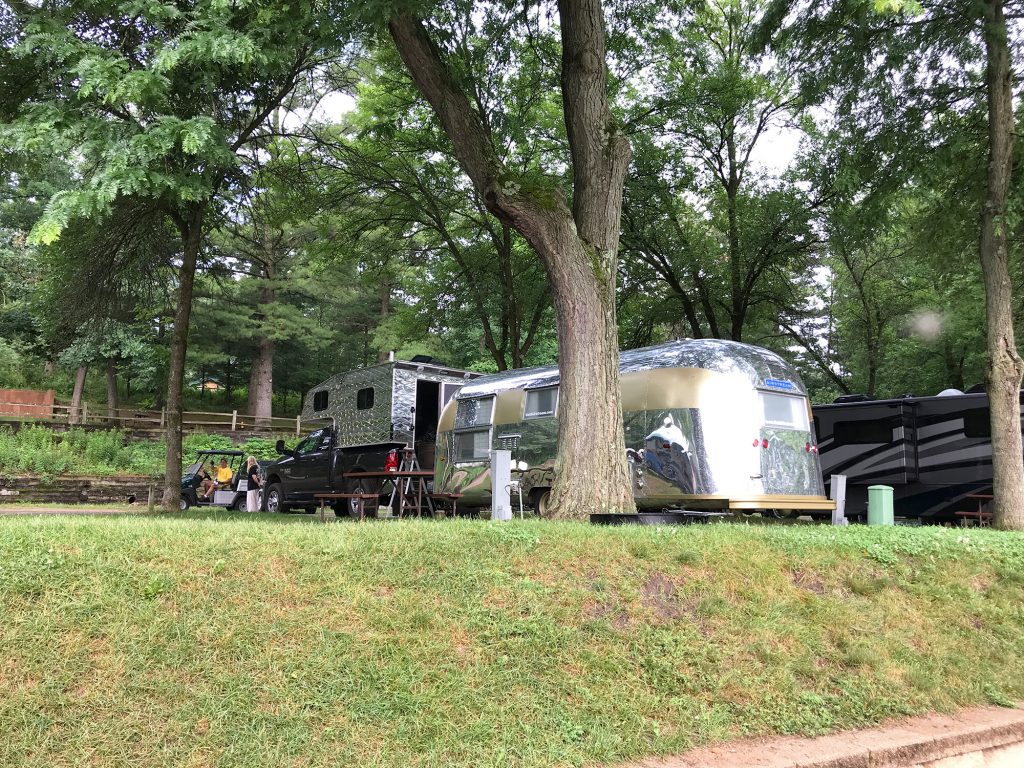 Airstream Travel Trailer at a campground