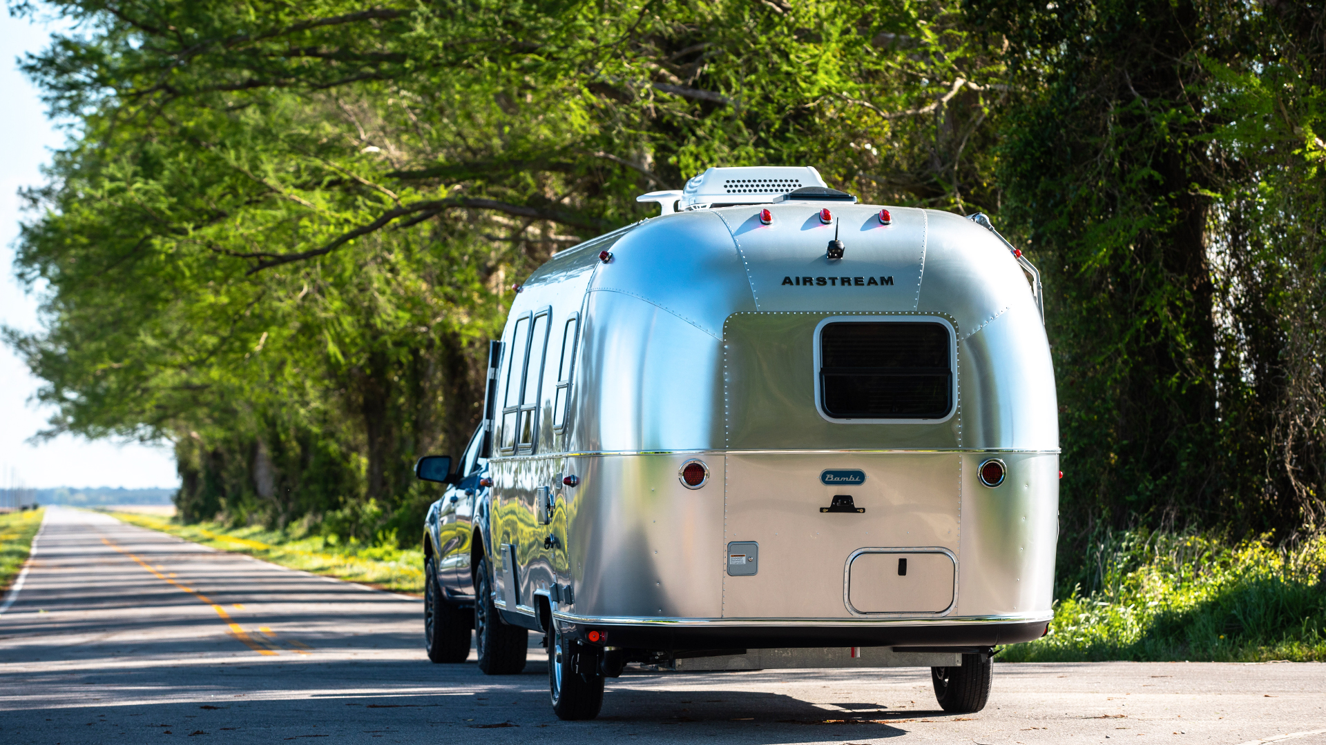 Airstream-Bambi-Travel-Trailer-Towed-by-Ford-Ranger