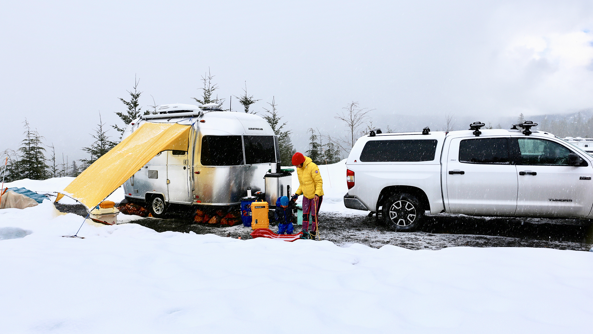 Airstream-Snow-Travel-with-Family-Sport-Trailer-RV