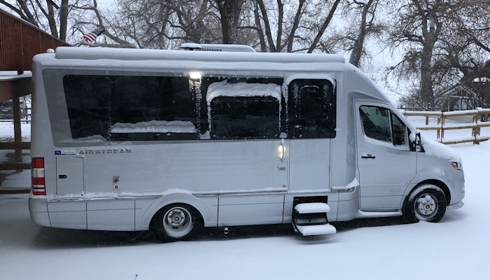 Airstream Atlas in Snow Touring Coach