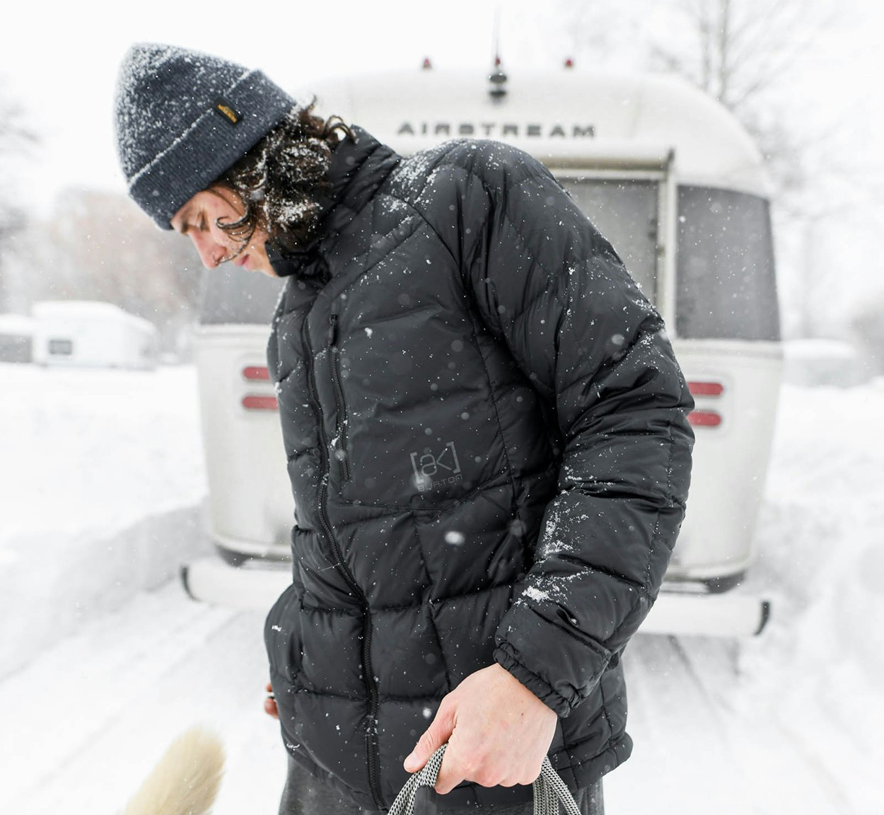 Airstream Travel Trailer Winter Snow