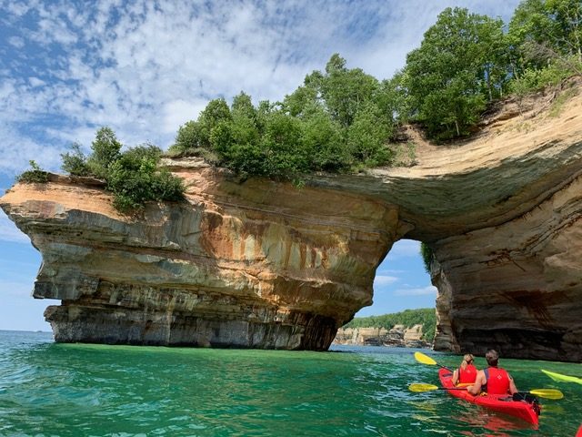 Nature scene with rock and water