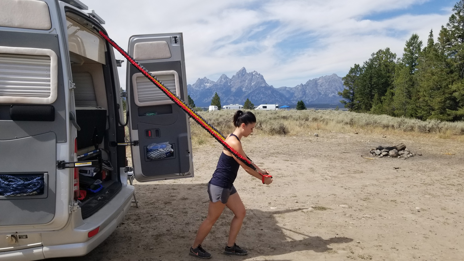 Airstream Ambassadors Willers Working out in Small Spaces 1