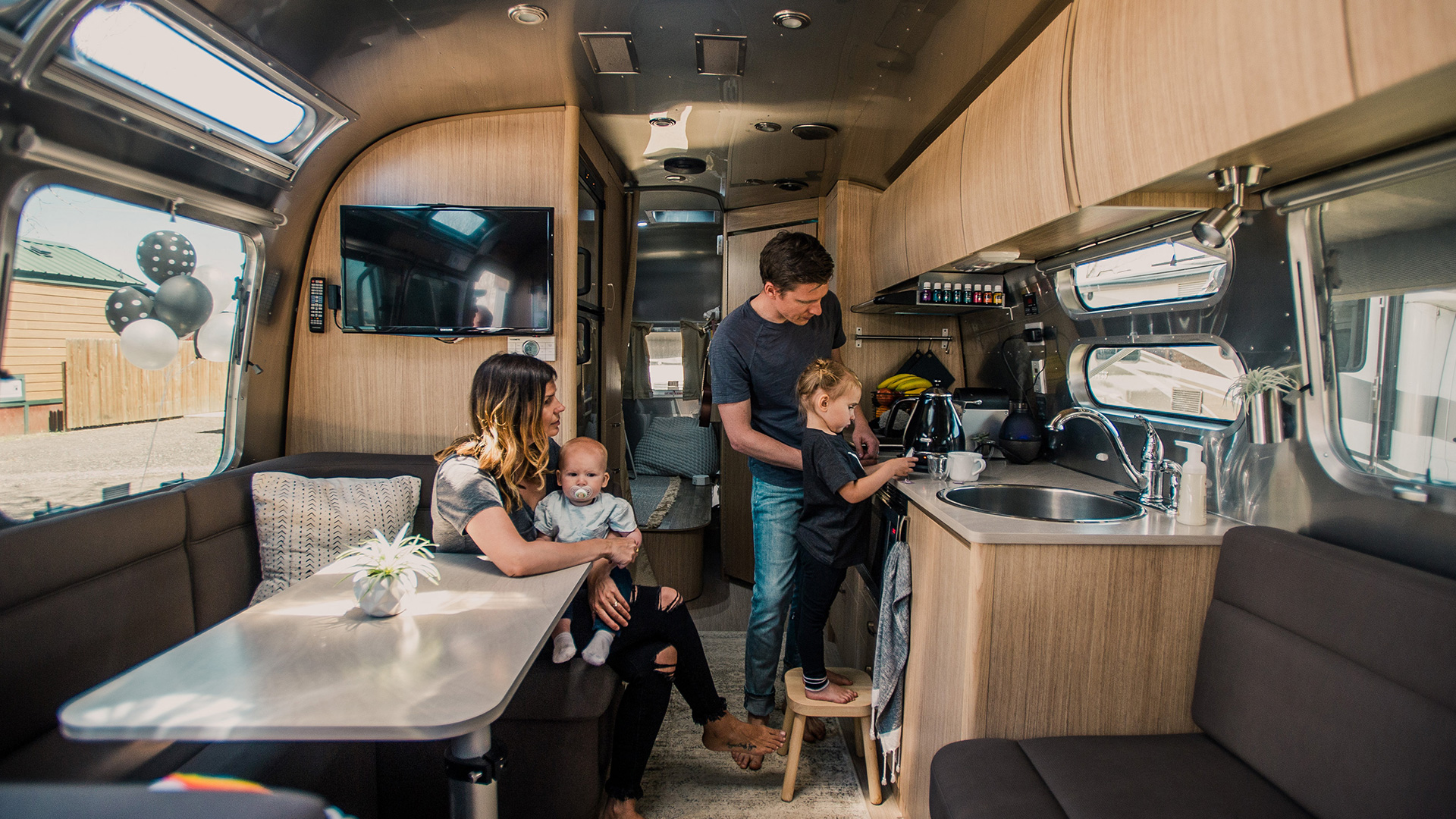 Family-Traveling-Together-in-Airstream-Flying-Cloud