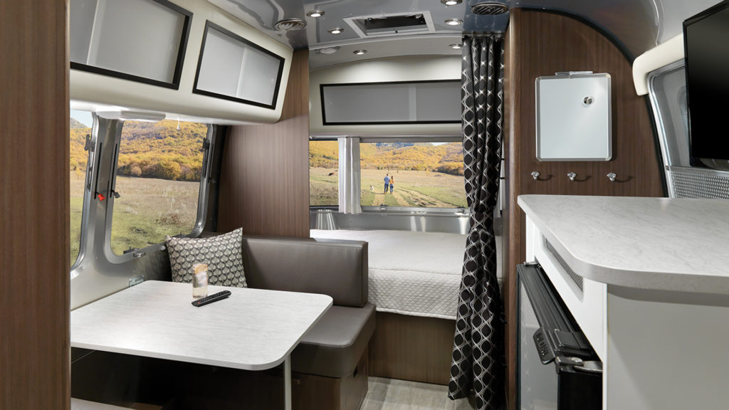 2021-Airstream-Caravel-20FB-Interior-Bed-Dinette-and-Storage