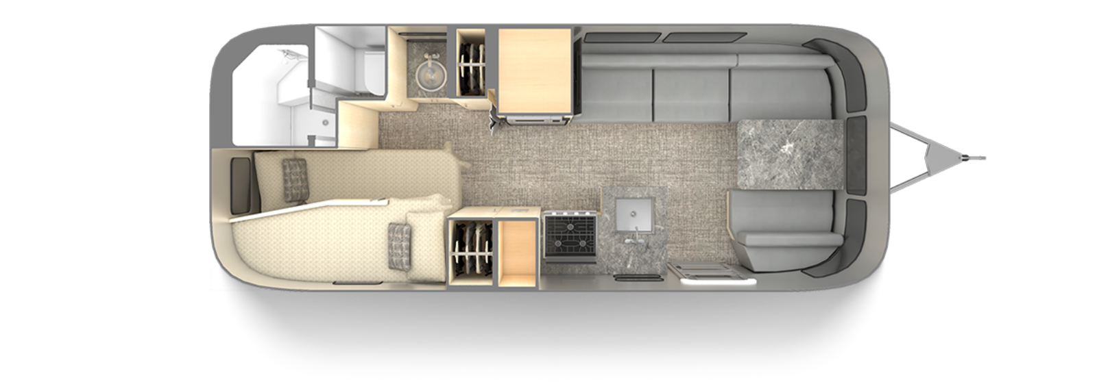 Flying Cloud 23CB Bunk Floor Plan | Travel Trailers | Airstream