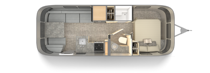 Flying Cloud 25FB Floor Plan | Travel Trailers | Airstream