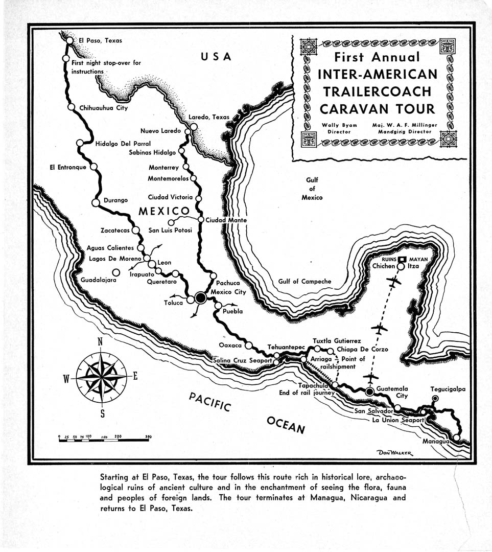 Airstream Wally Byam Mexico and Central America Caravan First 1951-19523