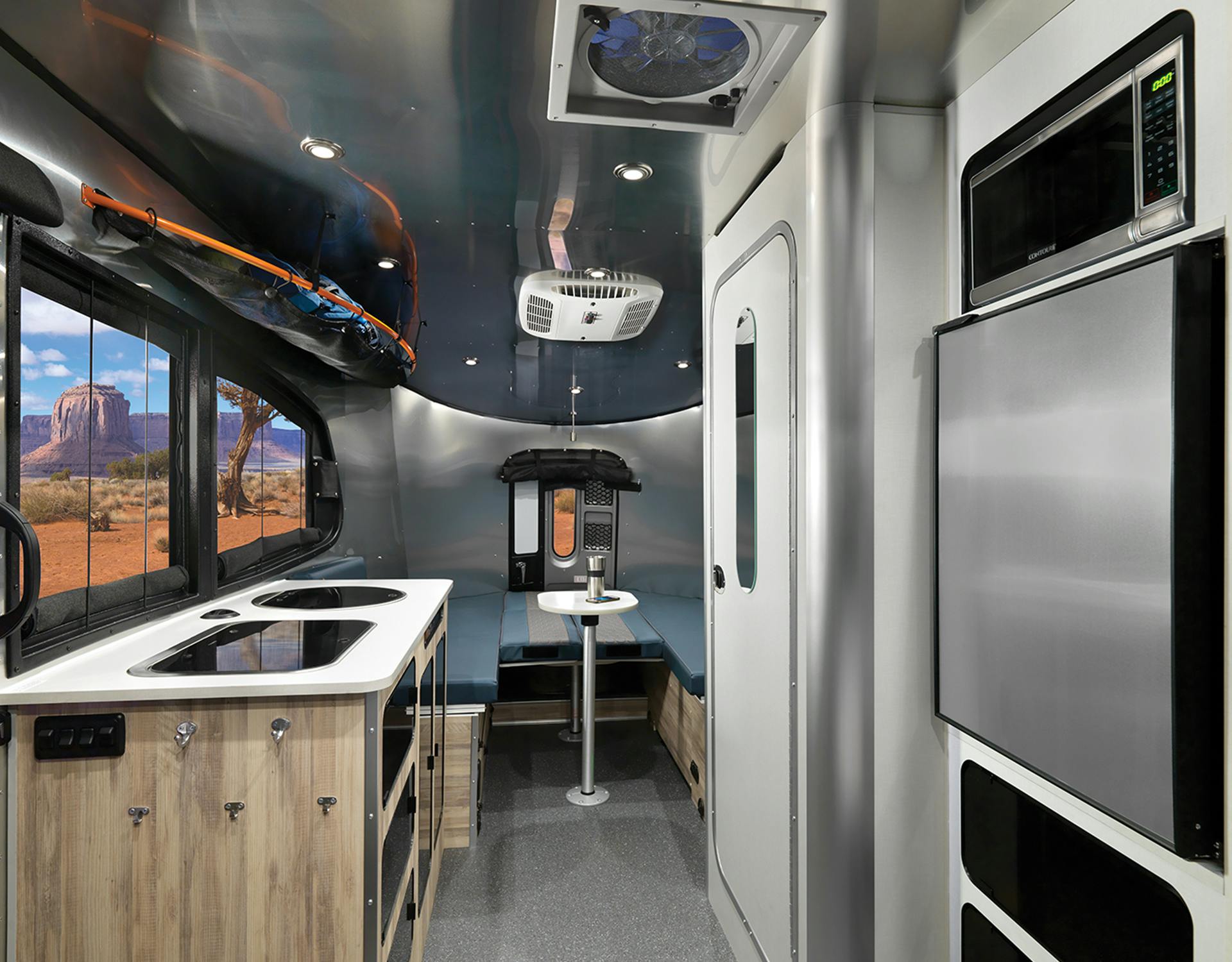 Airstream-Basecamp-20-Glacier-Lake-Interior-F2B-One-Table-U-Seating