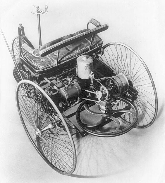 Carl Benz three-wheeler vehicle 1885 Library of Congress