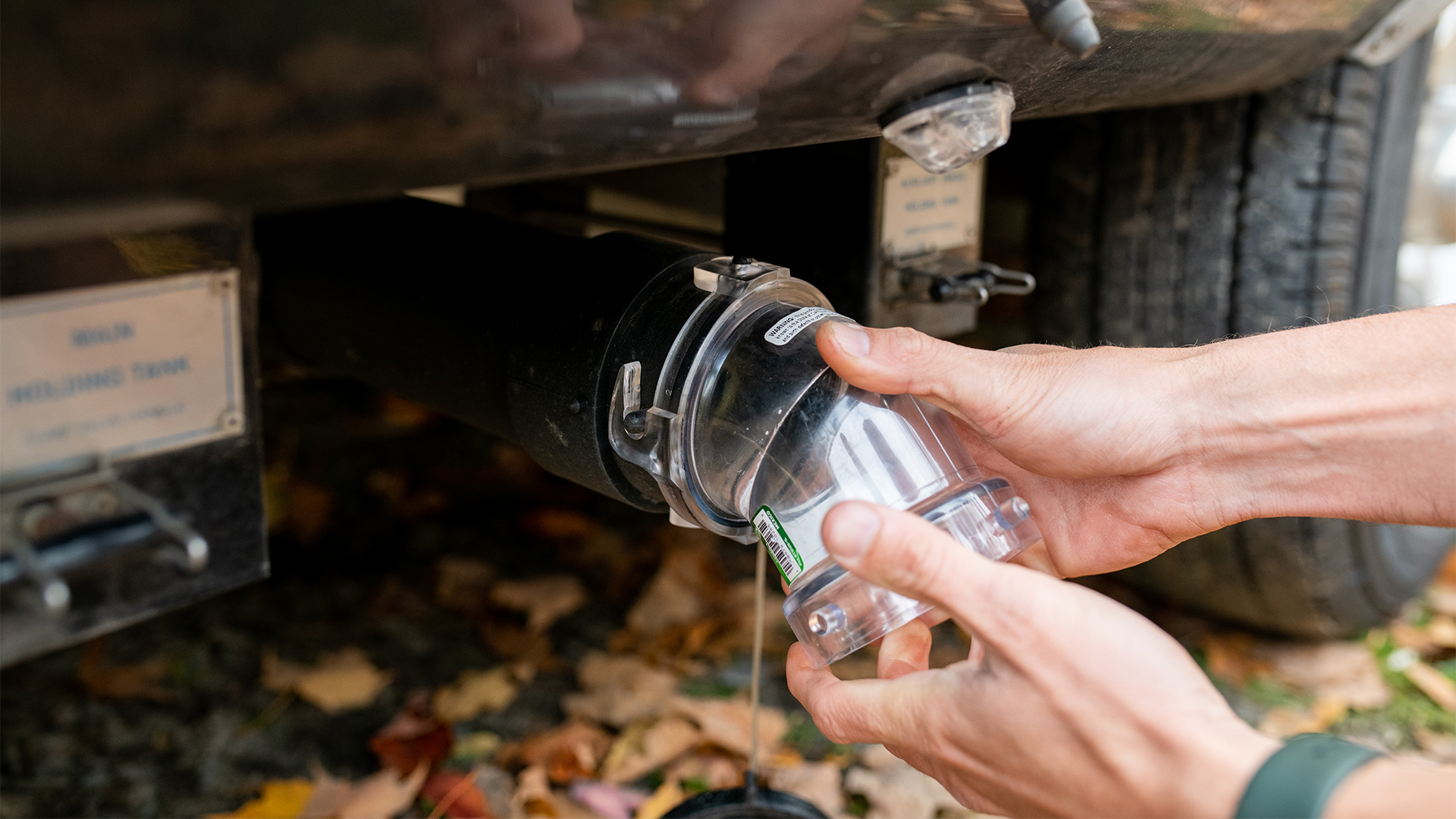 What's the difference between a grey water tank and a black water tank?