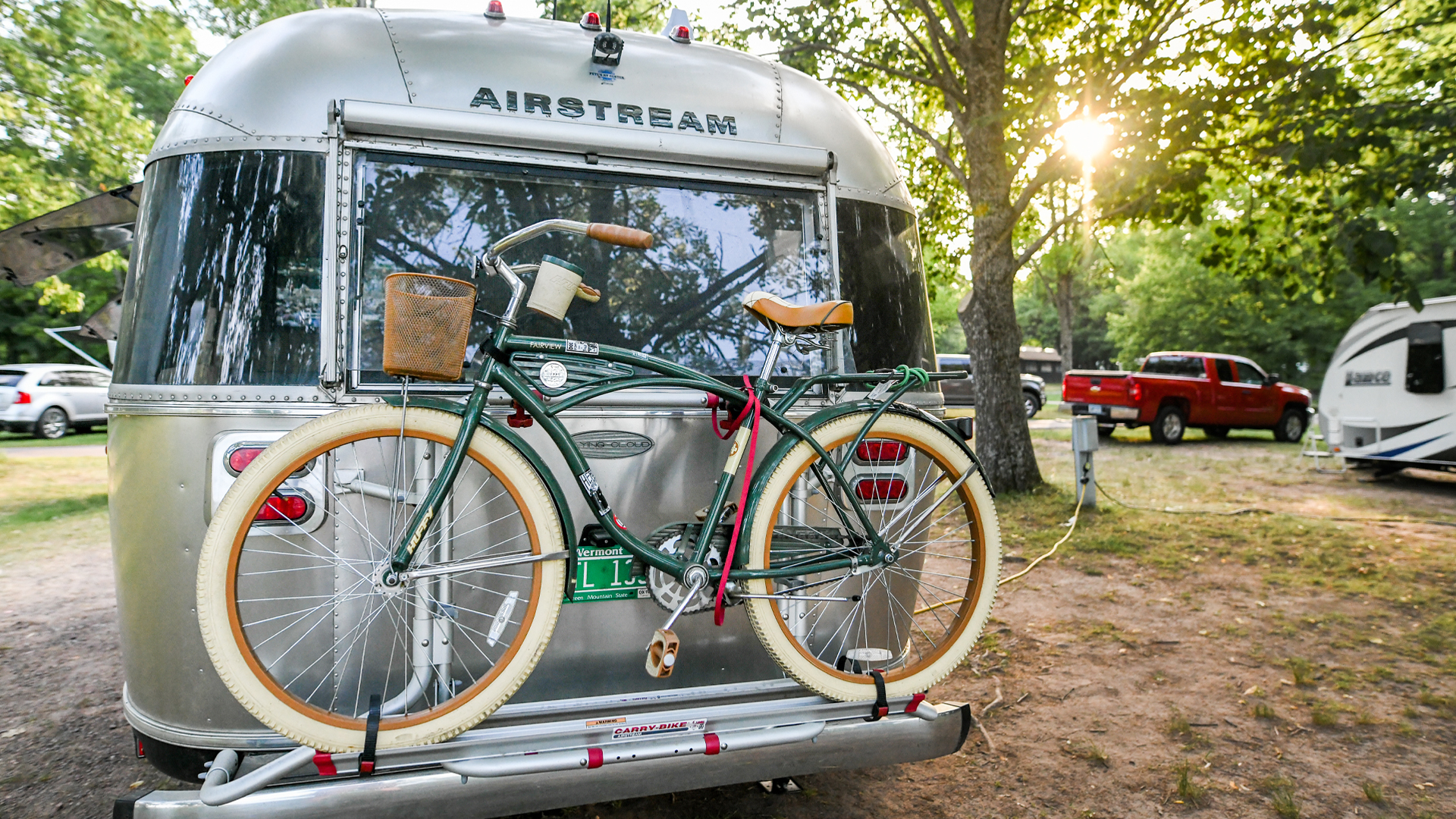 Airstream bambi bike store rack