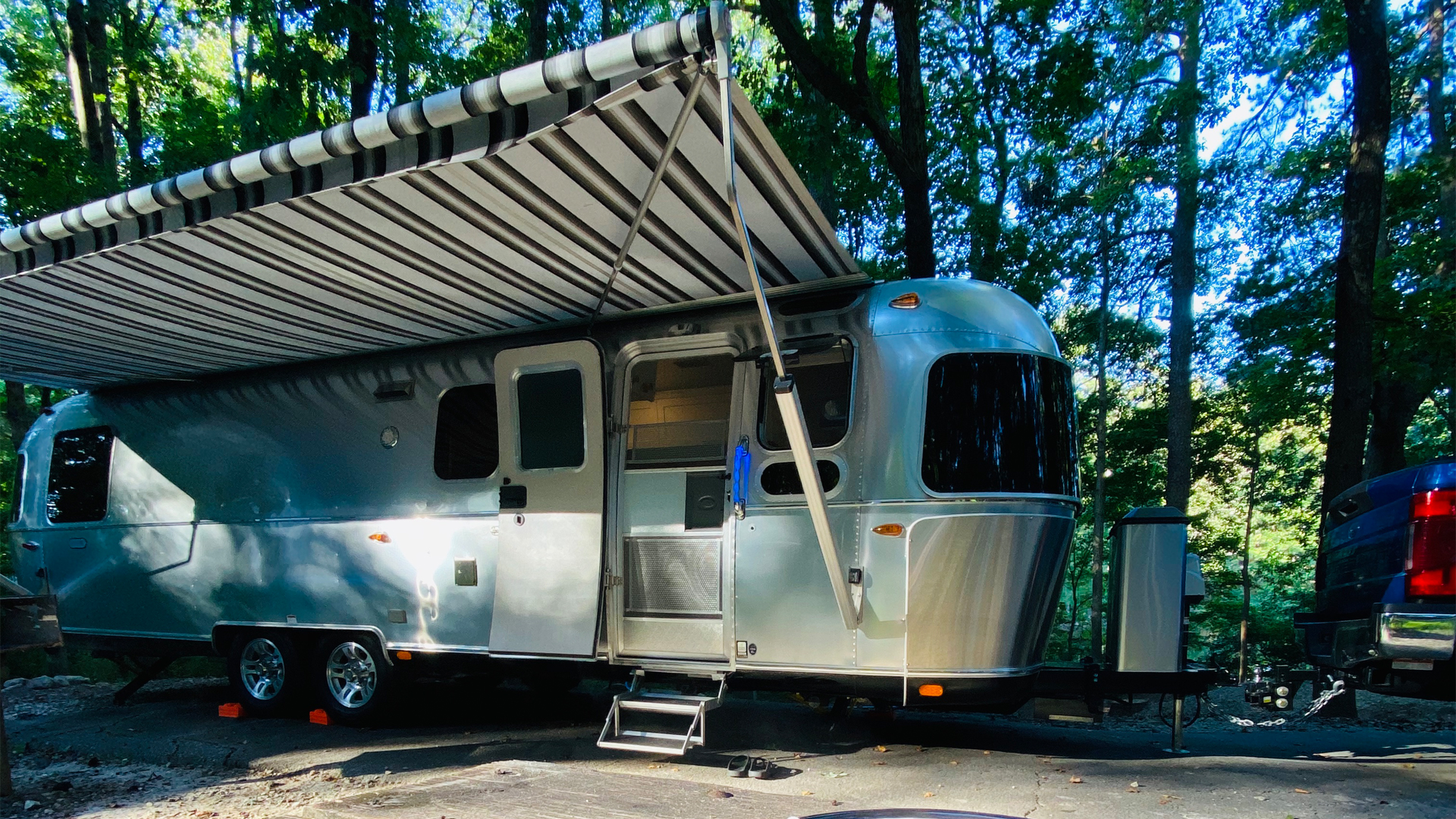 Airstream Classic Trailer at a campground