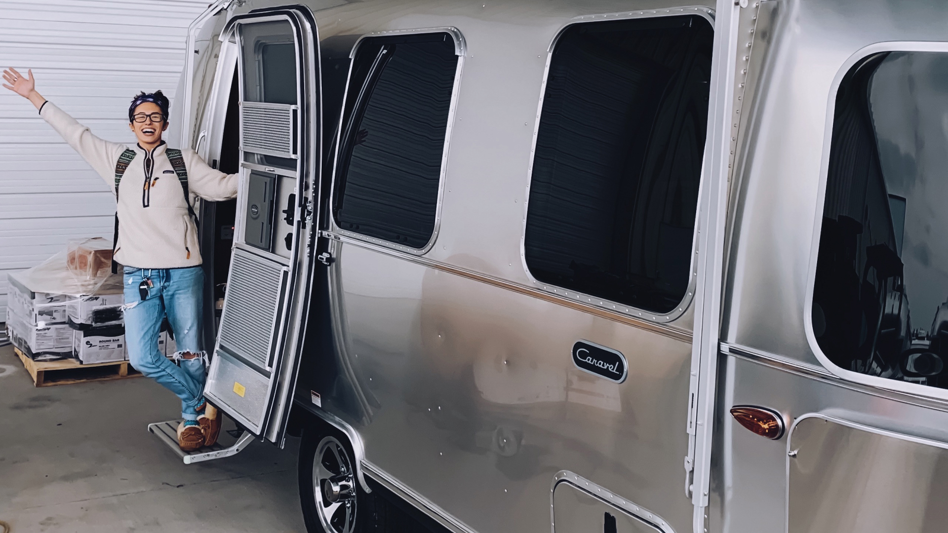 Airstream Ambassador Marisa getting her Airstream Travel Trailer