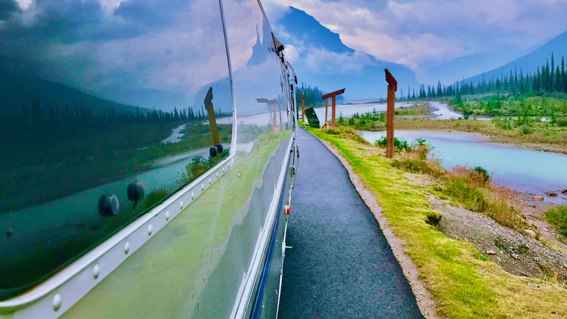 Airstream in the mountains