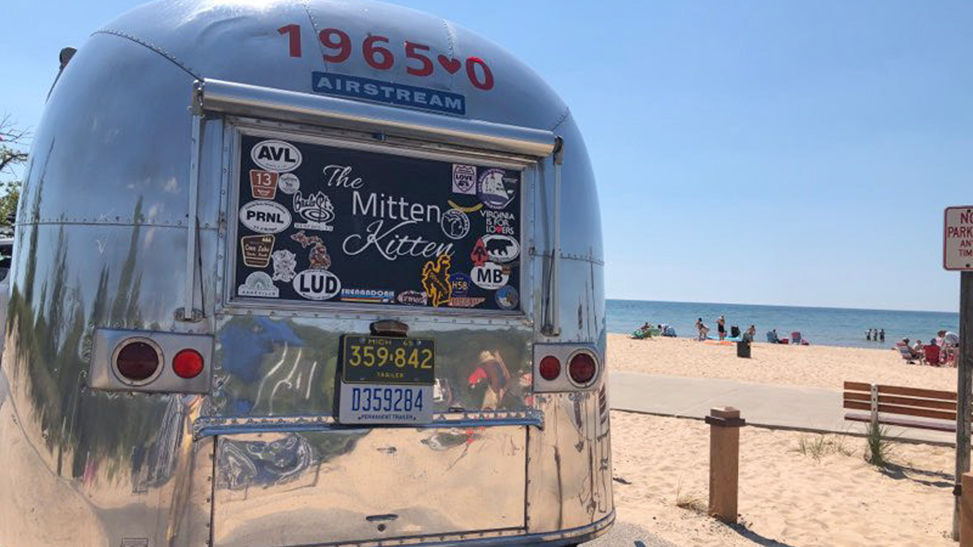 Airstream Travel Trailer named The Mitten Kitten