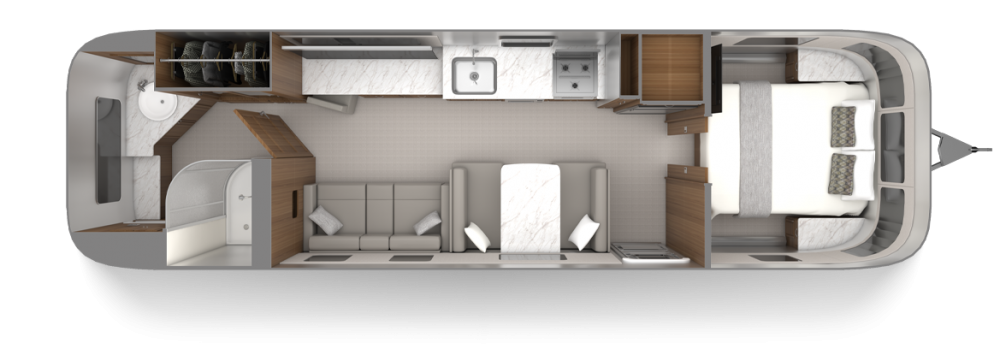 Classic 33FB Floor Plan | Travel Trailers | Airstream