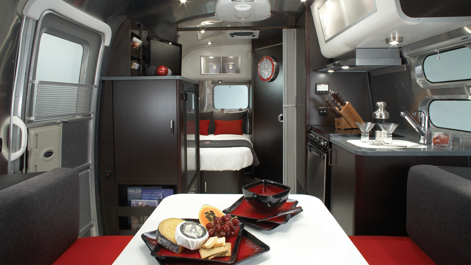 Interior of the Airstream Victorinox Travel Trailer