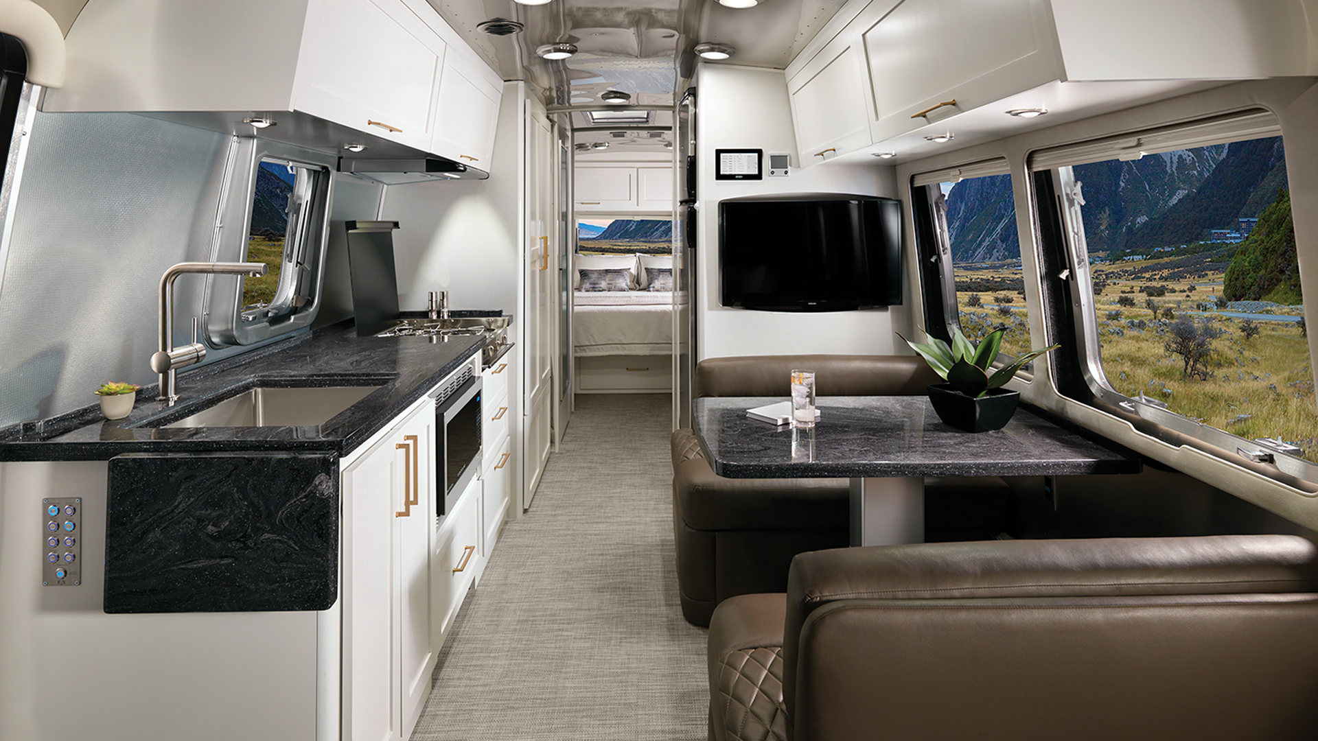 Interior of the Airstream Classic 30 Travel Trailer