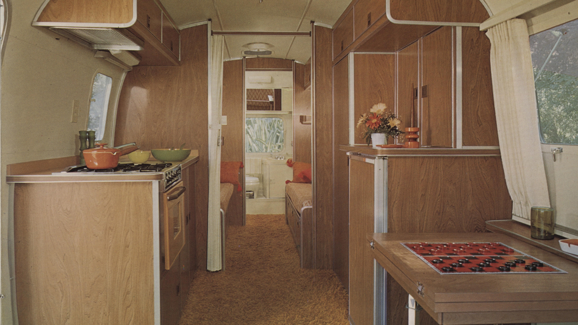 Airstream Argosy interior in 1972.